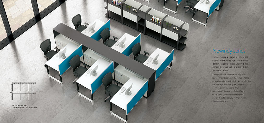Muebles de espacio de trabajo compartido